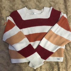 Cropped stripped sweater